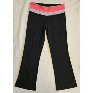 LULULEMON Yoga Pants Black Coral Groove Leggings Reversible Size 6 * Read